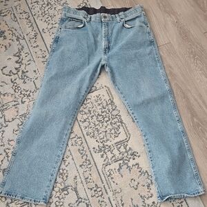 Mens Wrangler Classic Blue Jeans Regular Fit'' Size 36w X 30L